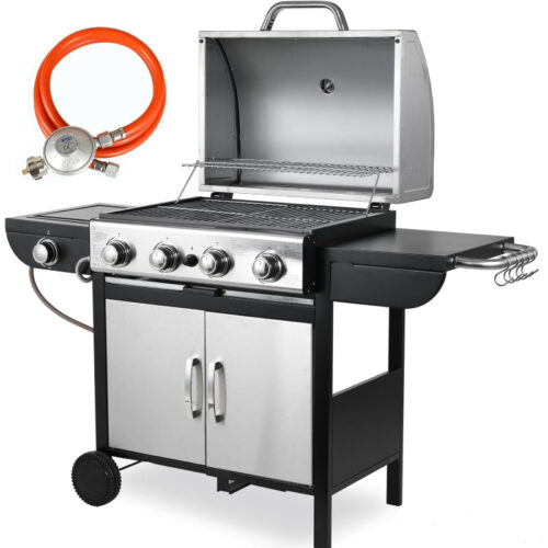 TLSUNNY Barbecue à Gaz 4+1 Brûleurs 14,05 kW Acier Inoxydable
